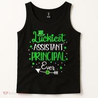 Womens Luckiest Assistant Principal Ever St Patricks Day Tank Top thumb 2