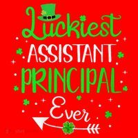 Womens Luckiest Assistant Principal Ever St Patricks Day Santa Hat thumb 1