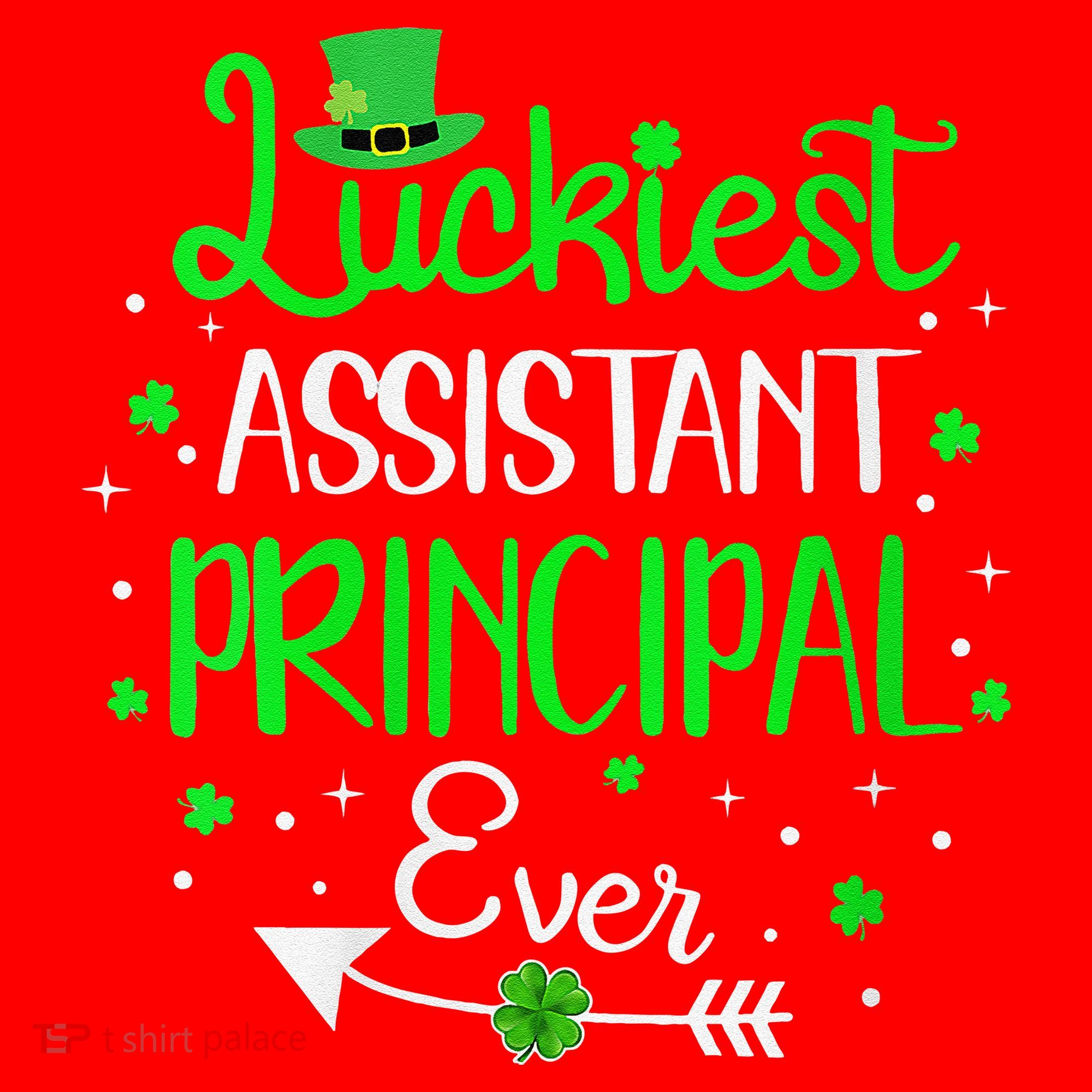 Womens Luckiest Assistant Principal Ever St Patricks Day Santa Hat