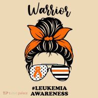 Warrior Leukemia Awareness Orange Ribbon Messy Bun Tote Bag thumb 4