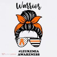 Warrior Leukemia Awareness Orange Ribbon Messy Bun Mousepad thumb 1