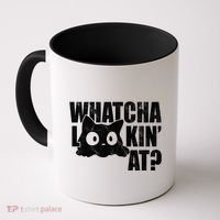 Watcha Lookin At Funny Cat Coffee Mug thumb 0