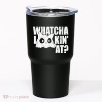 Watcha Lookin At Funny Cat Tumbler thumb 0