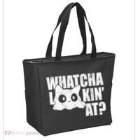 Watcha Lookin At Funny Cat Tote Bag thumb 2