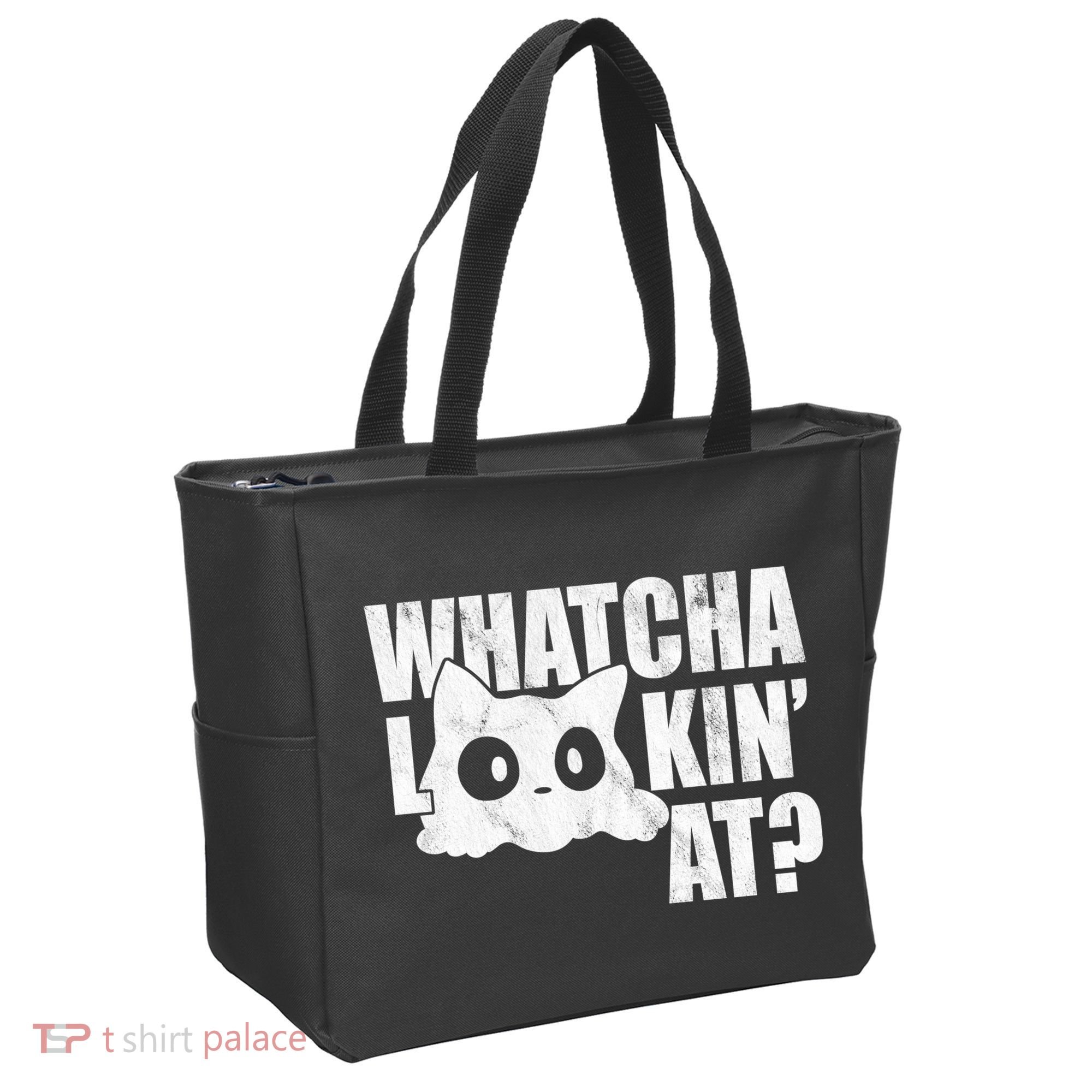 Watcha Lookin At Funny Cat Tote Bag