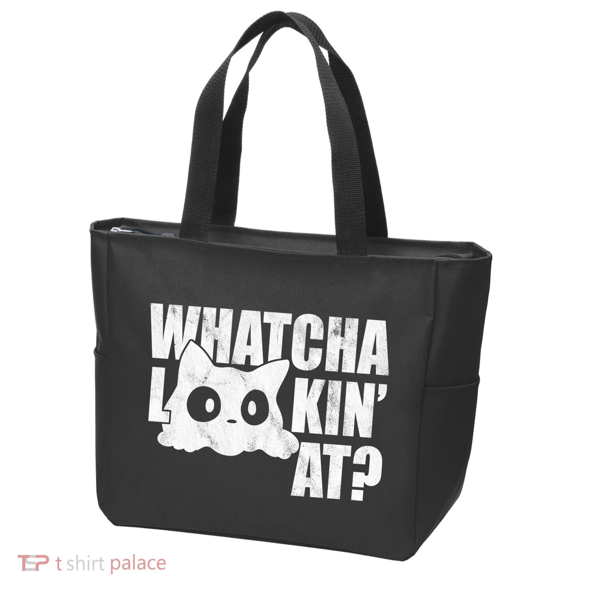 Watcha Lookin At Funny Cat Tote Bag