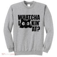Watcha Lookin At Funny Cat Sweatshirt thumb 0