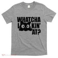 Watcha Lookin At Funny Cat T-Shirt thumb 0