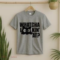 Watcha Lookin At Funny Cat T-Shirt thumb 2