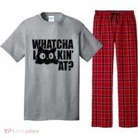 Watcha Lookin At Funny Cat Pajama Set thumb 0