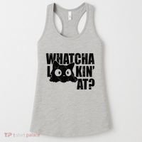 Watcha Lookin At Funny Cat Women's Tank Top thumb 0