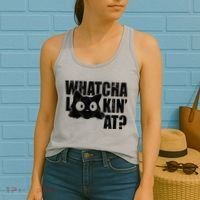 Watcha Lookin At Funny Cat Women's Tank Top thumb 2