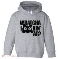 Watcha Lookin At Funny Cat Toddler Hoodie thumb 0