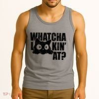 Watcha Lookin At Funny Cat Tank Top thumb 3