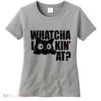 Watcha Lookin At Funny Cat Women's T-Shirt thumb 0