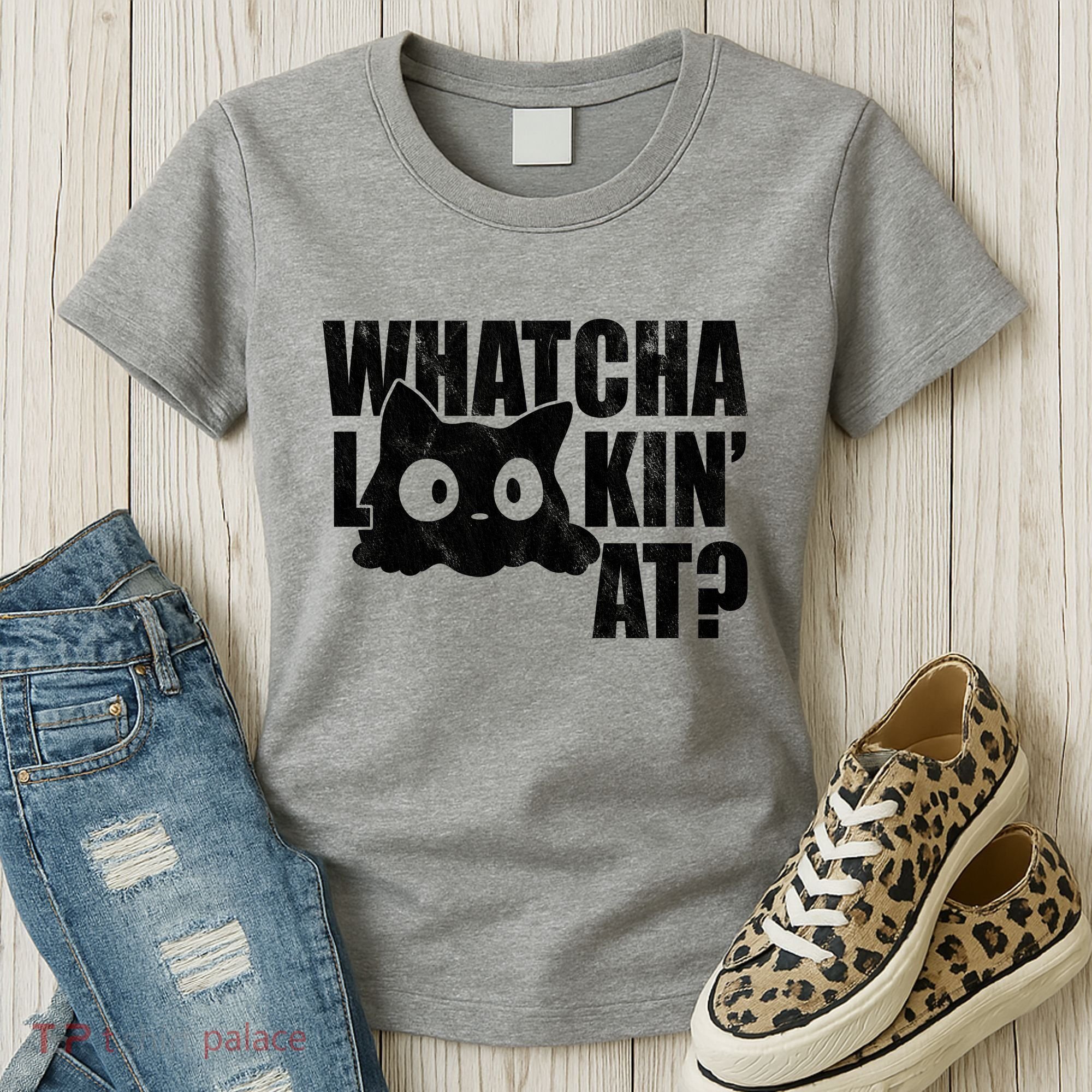 Watcha Lookin At Funny Cat Women's T-Shirt