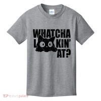 Watcha Lookin At Funny Cat Kids T-Shirt thumb 0