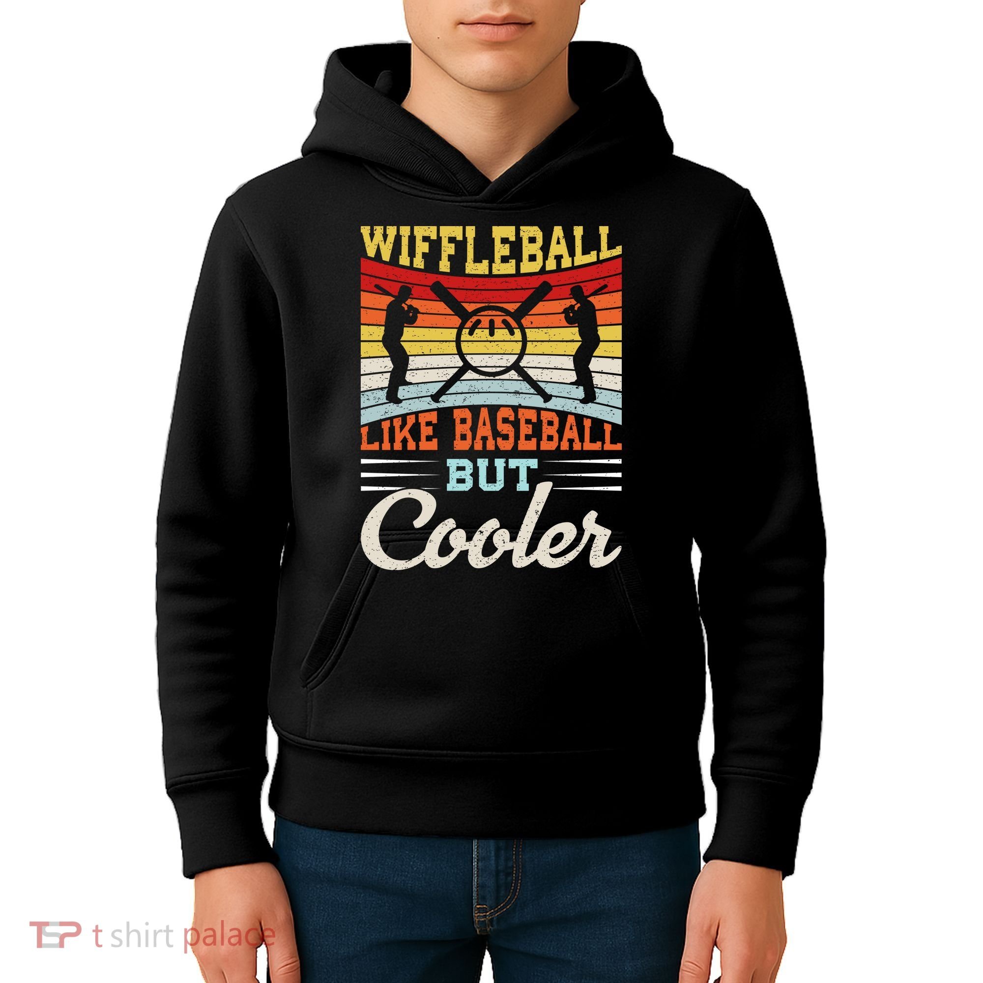 Wiffleball Like Baseball But Cooler Kids Hoodie