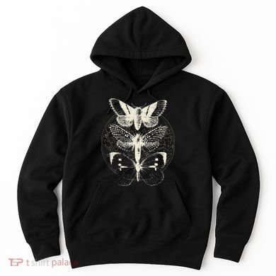 Witchcore Lepidoptera Butterfly Moth Insect Astronomy Lover Hoodie
