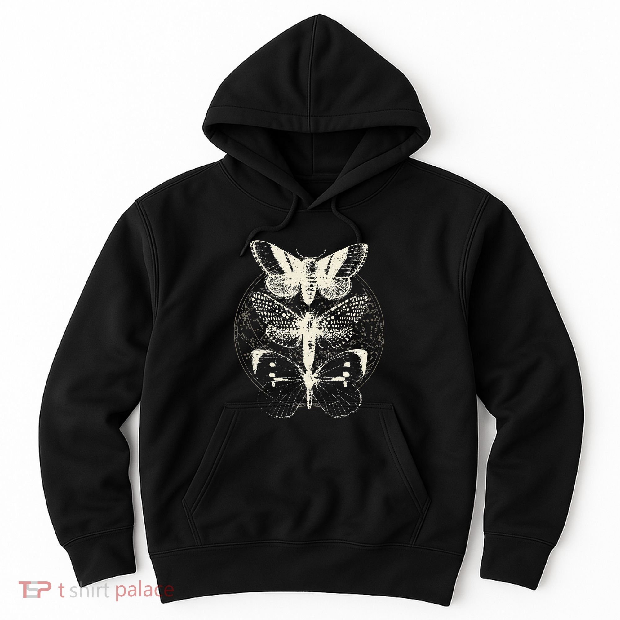 Witchcore Lepidoptera Butterfly Moth Insect Astronomy Lover Hoodie