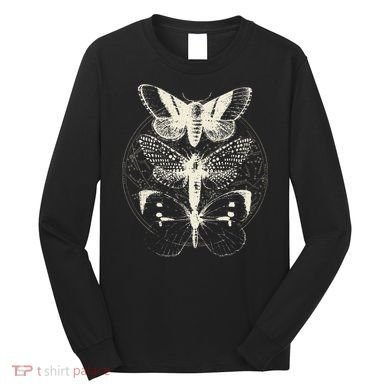 Witchcore Lepidoptera Butterfly Moth Insect Astronomy Lover Long Sleeve Shirt