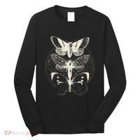Witchcore Lepidoptera Butterfly Moth Insect Astronomy Lover Long Sleeve Shirt thumb 0