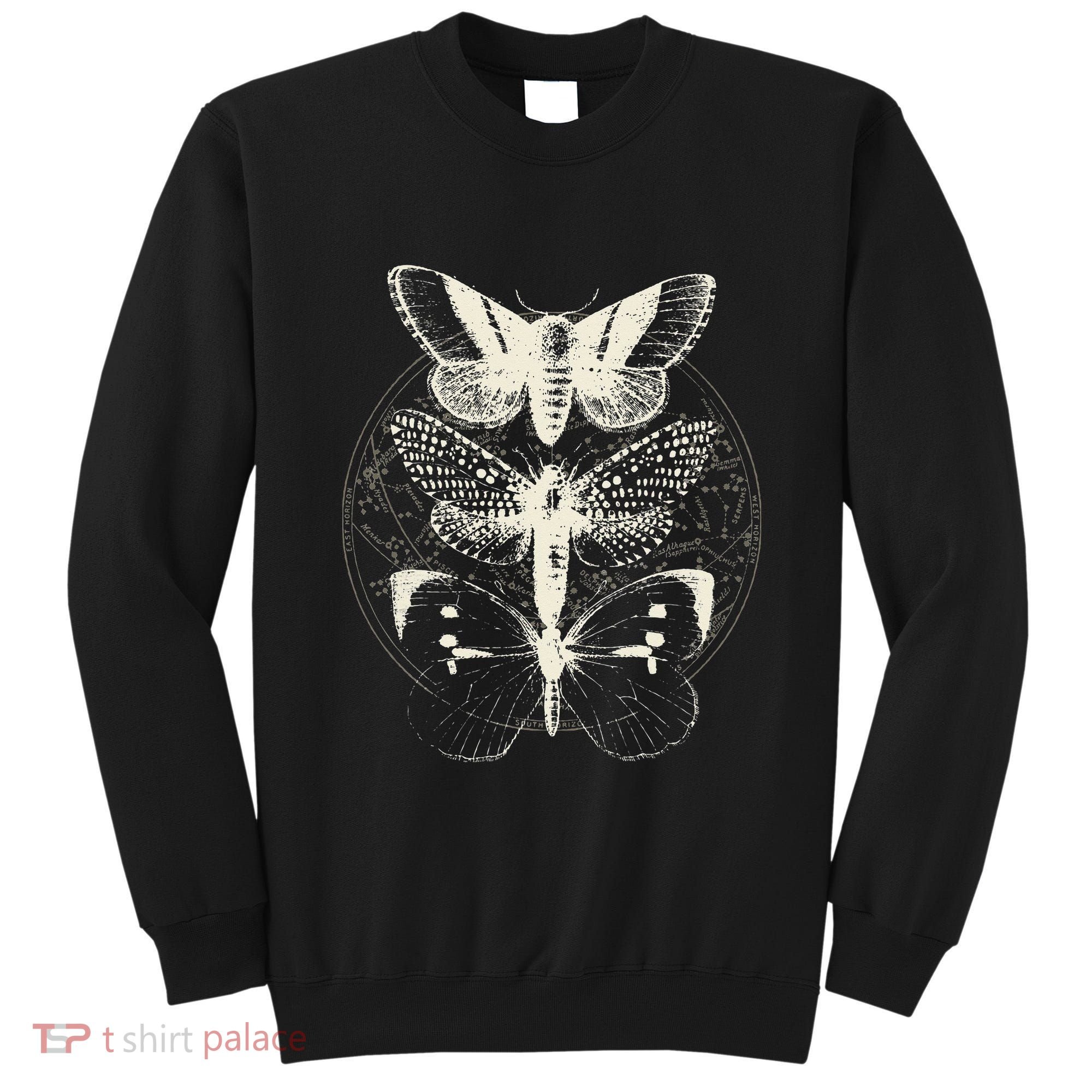 Witchcore Lepidoptera Butterfly Moth Insect Astronomy Lover Sweatshirt