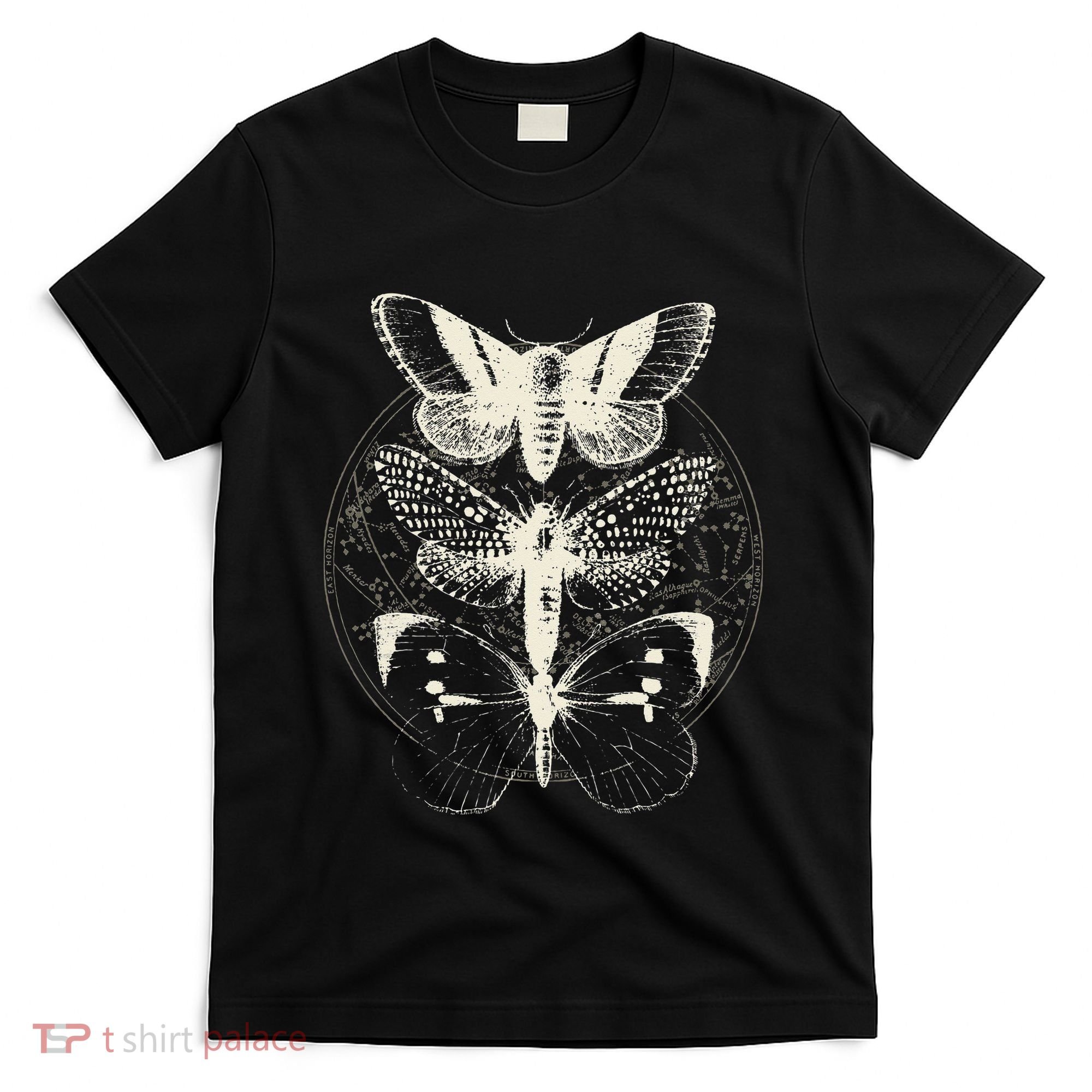 Witchcore Lepidoptera Butterfly Moth Insect Astronomy Lover T-Shirt