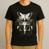 Witchcore Lepidoptera Butterfly Moth Insect Astronomy Lover T-Shirt thumb 3
