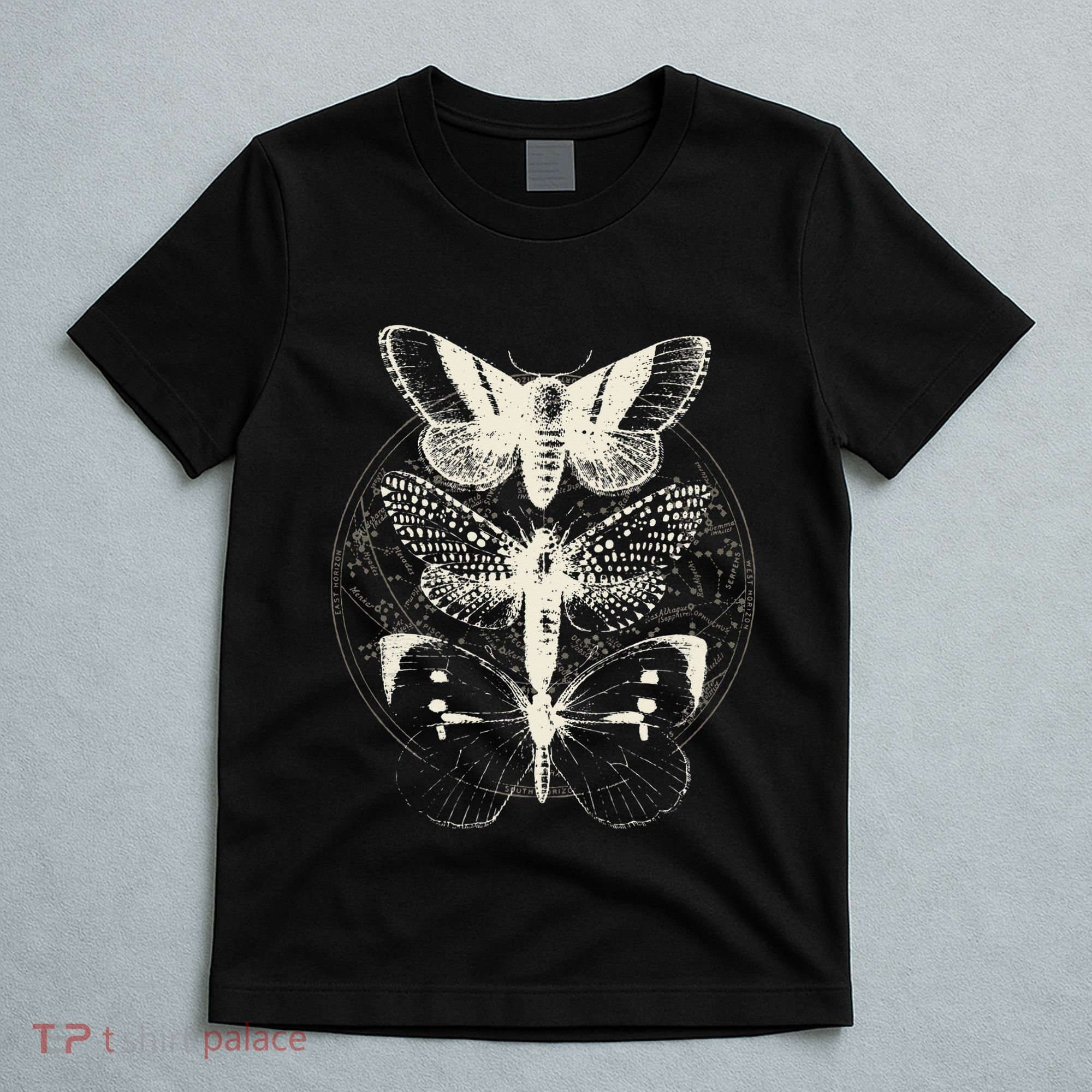 Witchcore Lepidoptera Butterfly Moth Insect Astronomy Lover T-Shirt
