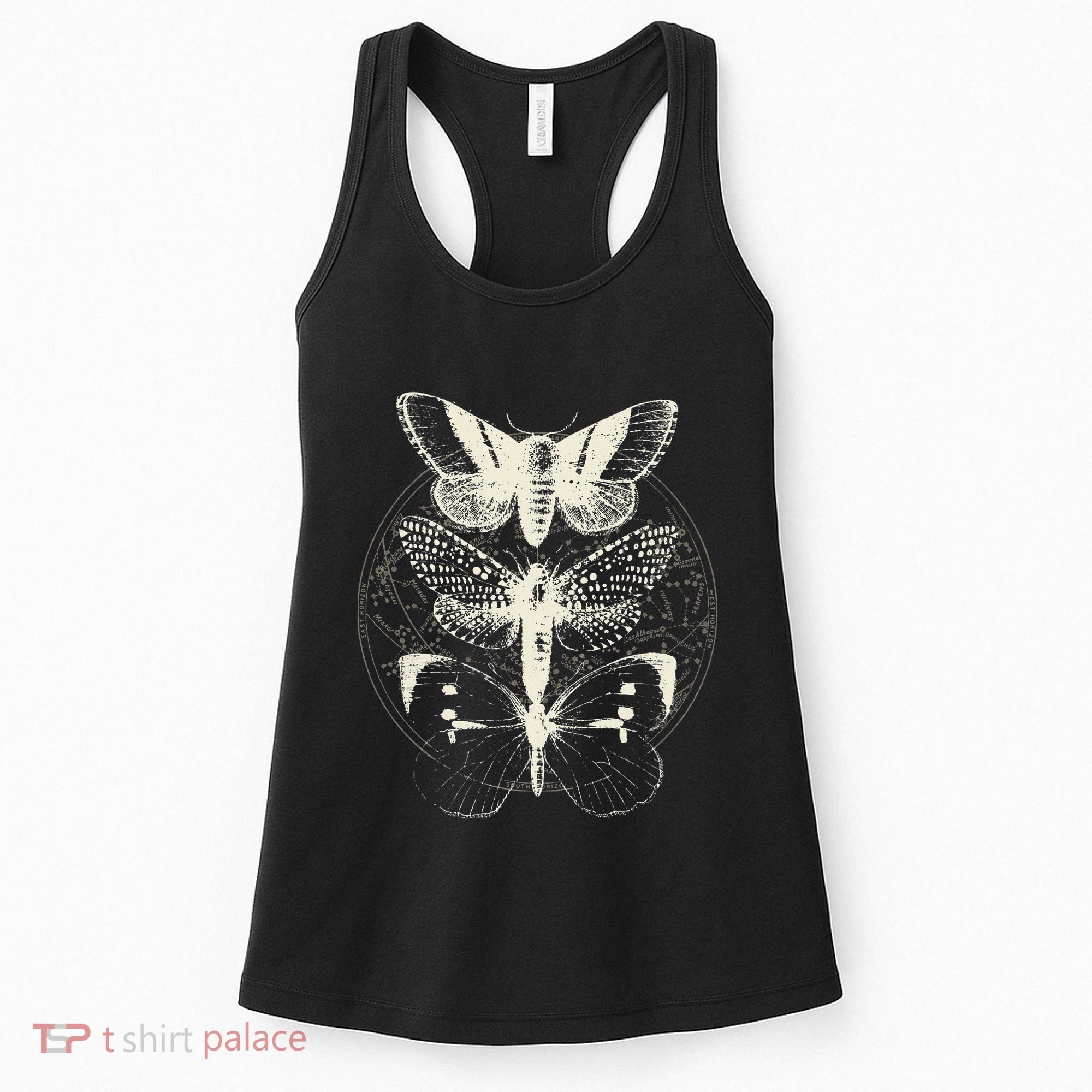 Witchcore Lepidoptera Butterfly Moth Insect Astronomy Lover Women's Tank Top