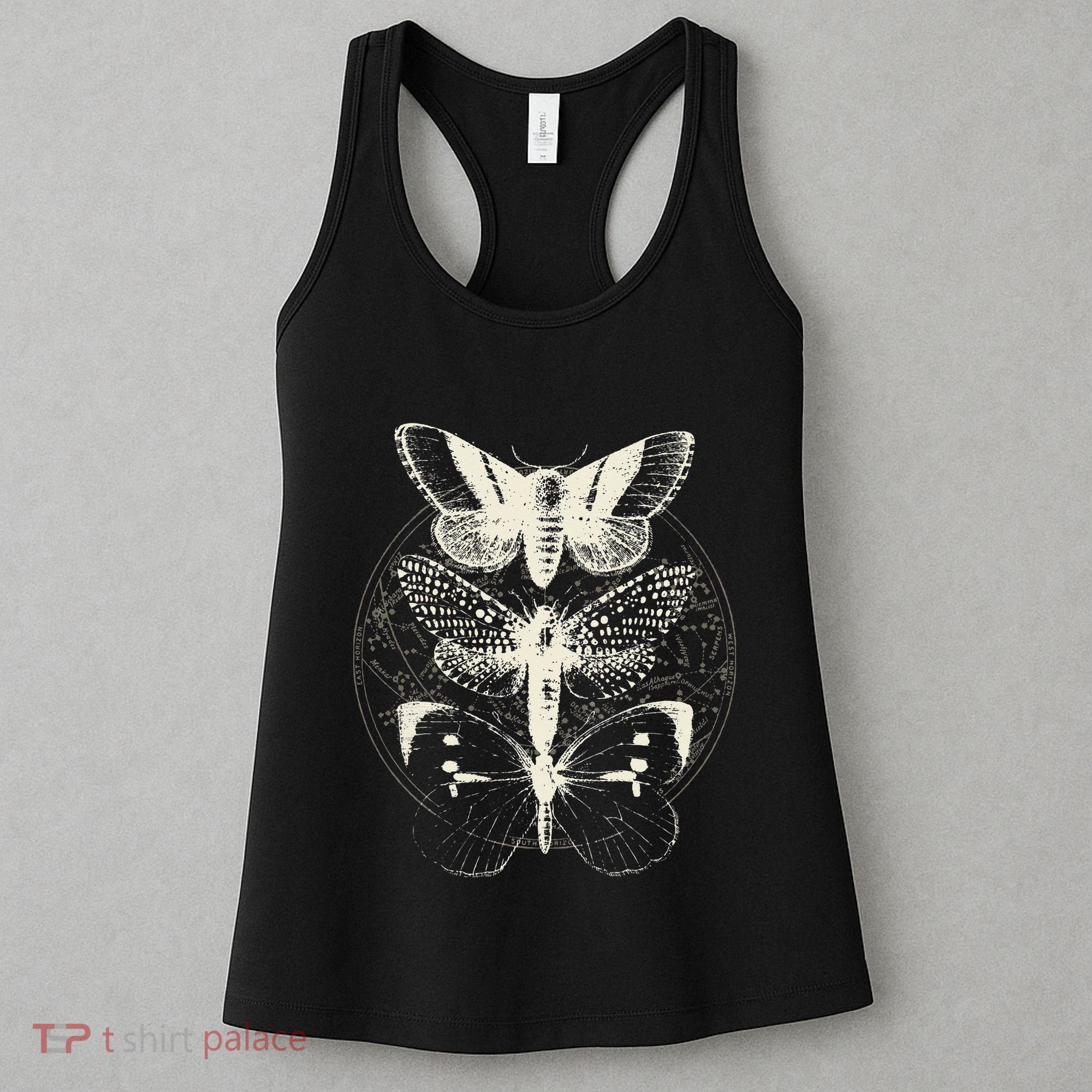 Witchcore Lepidoptera Butterfly Moth Insect Astronomy Lover Women's Tank Top
