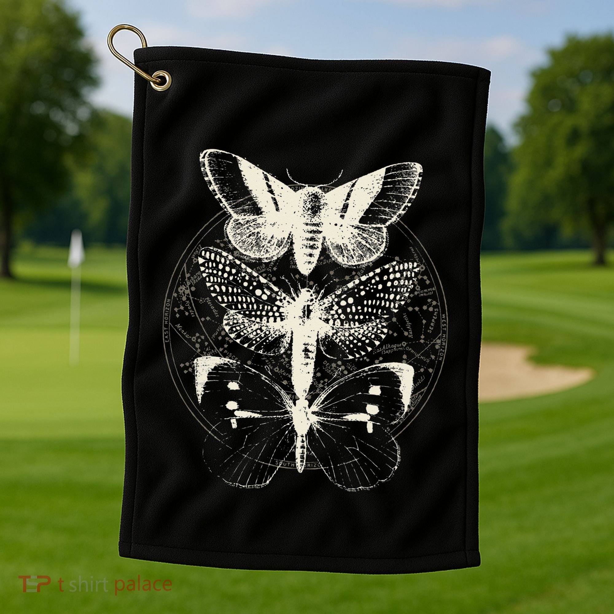 Witchcore Lepidoptera Butterfly Moth Insect Astronomy Lover Golf Towel