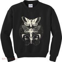 Witchcore Lepidoptera Butterfly Moth Insect Astronomy Lover Kids Sweatshirt thumb 0