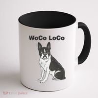 Woco Loco Boston Terrier Dog Coffee Mug thumb 1