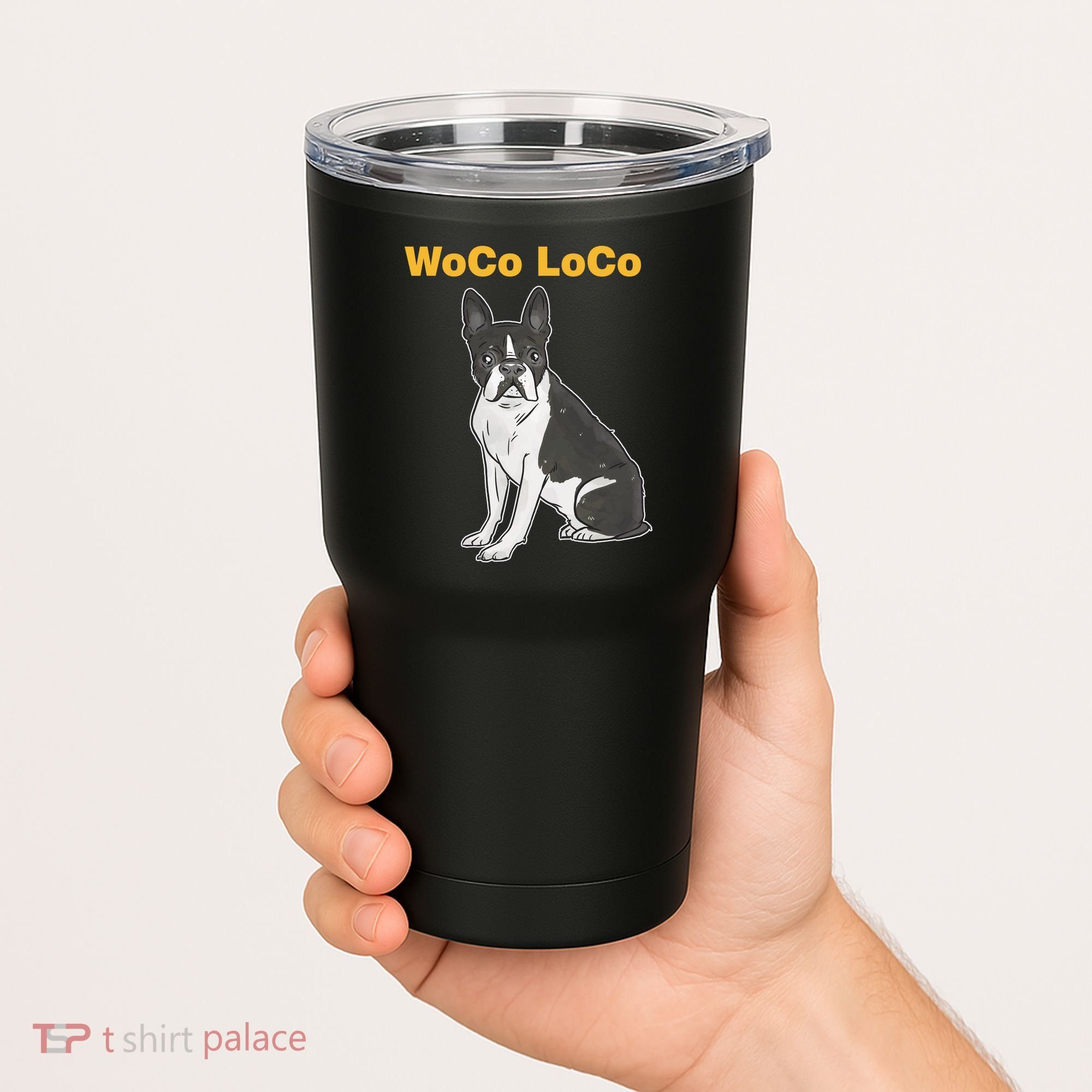 Woco Loco Boston Terrier Dog Tumbler