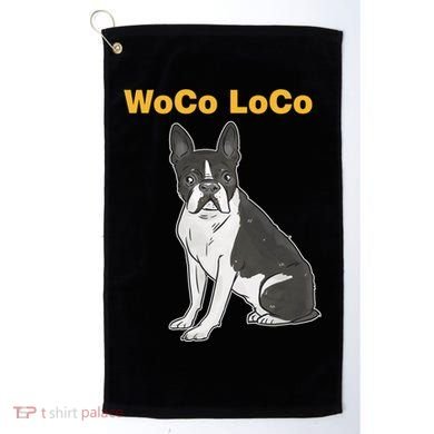 Woco Loco Boston Terrier Dog Golf Towel