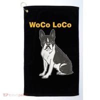 Woco Loco Boston Terrier Dog Golf Towel thumb 0