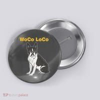 Woco Loco Boston Terrier Dog Button thumb 0