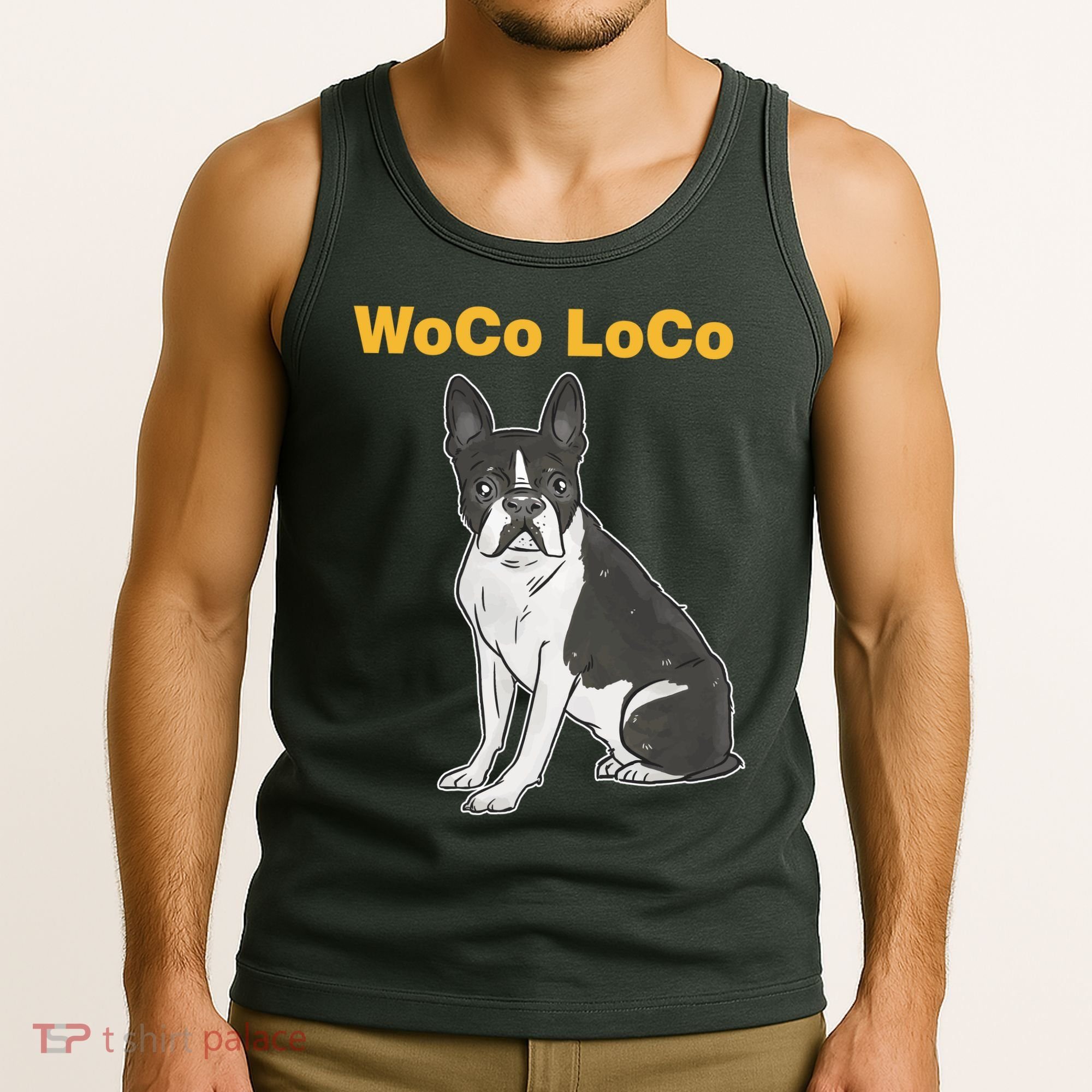 Woco Loco Boston Terrier Dog Tank Top