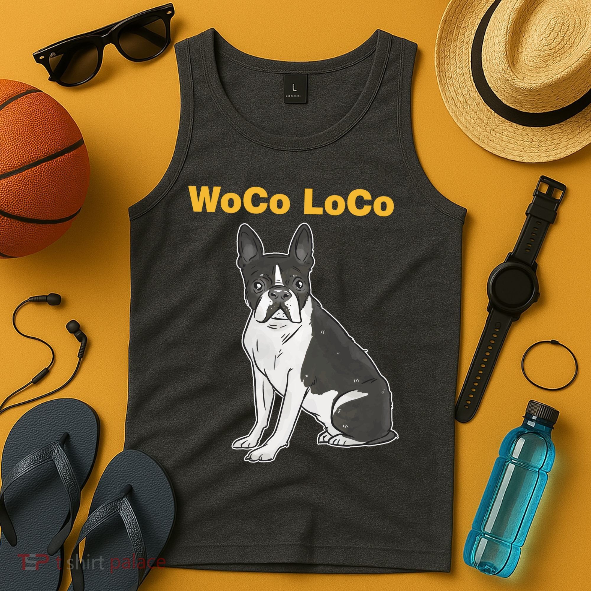 Woco Loco Boston Terrier Dog Tank Top