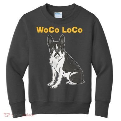 Woco Loco Boston Terrier Dog Kids Sweatshirt