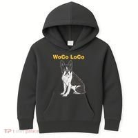 Woco Loco Boston Terrier Dog Kids Hoodie thumb 0