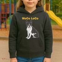 Woco Loco Boston Terrier Dog Kids Hoodie thumb 3
