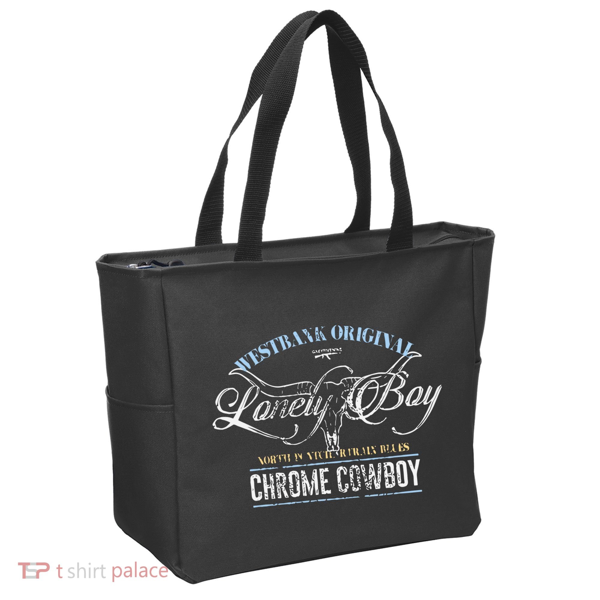 Westbank Lonely Boy North Pontchartrain Blues Chrome Cowboy Tote Bag