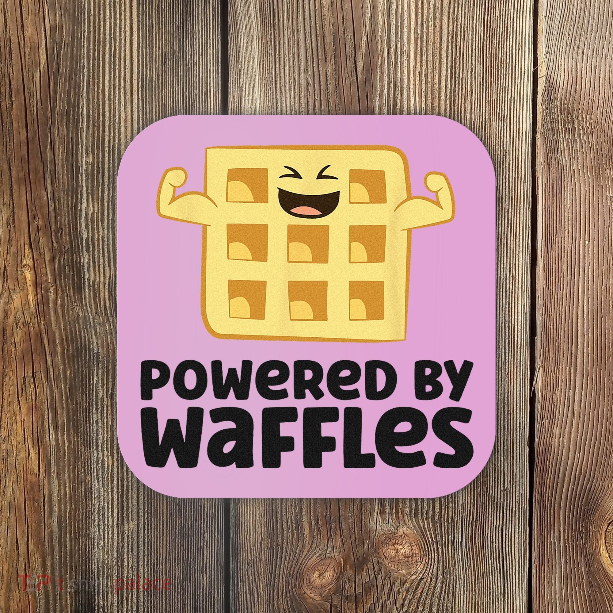 Waffle Lover Breakfast Waffles Powered By Waffles Coaster