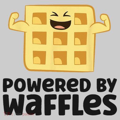 Waffle Lover Breakfast Waffles Powered By Waffles Tie-Dye T-Shirt