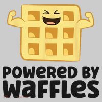 Waffle Lover Breakfast Waffles Powered By Waffles Tie-Dye T-Shirt thumb 2