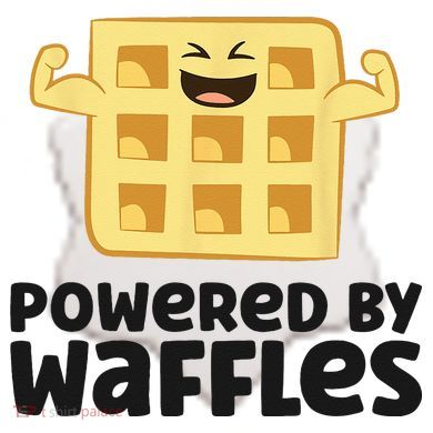 Waffle Lover Breakfast Waffles Powered By Waffles Ceramic Ornament