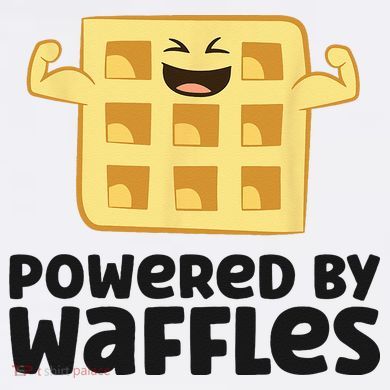 Waffle Lover Breakfast Waffles Powered By Waffles Garment-Dyed Sweatshirt